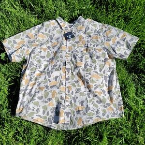 Eddie Bauer Camo Button Shirt NWT